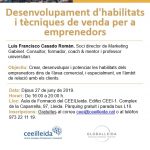 Càpsula formativa al CEEILleida: Desenvolupament d'habilitats i tècniques de venda per a emprenedors
