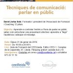 Càpsula formativa al CEEILleida: Tècniques de comunicació: parlar en públic