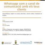 Càpsula al CEI Borges Blanques: Whatsapp com a canal de comunicació amb els teus clients