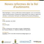Càpsula al CEI Borges Blanques: Noves reformes de la llei d’autònoms