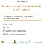 Càpsula formativa al CEI Borges: "Com fer arribar el meu producte al consumidor"