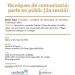 CÀPSULA AL CEEILLEIDA: Tècniques de comunicació: parla en públic (2a sessió)