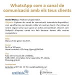 Càpsula al Ceeilleida: "WhatsApp com a canal de comunicació amb els teus clients"