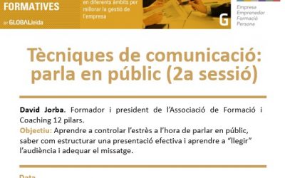 El Ceeilleida oferirà el 2 de març una segona sessió de la càpsula “Tècniques de comunicació: parla en públic” davant l’alta demanda d’assistents