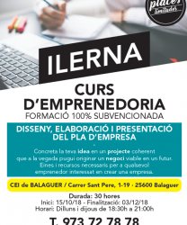 Curs d’emprenedoria  al CEI Balaguer