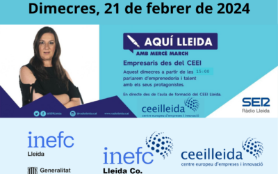 El projecte Inefc Emprèn, a debat en el programa ‘Empresaris’ de Ràdio Lleida