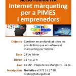 Acció formativa al CEI Alt Urgell: Internet màrqueting per a PIMES i emprenedors