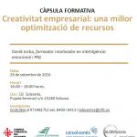 Càpsula formativa a Solsona sobre creativitat empresarial