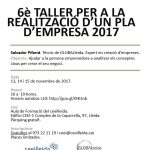 6è TALLER PER A LA REALITZACIÓ D’UN PLA D’EMPRESA 2017