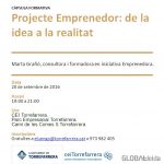 Càpsula formativa a Torrefarrera. Projecte Emprenedor: de la idea a la realitat